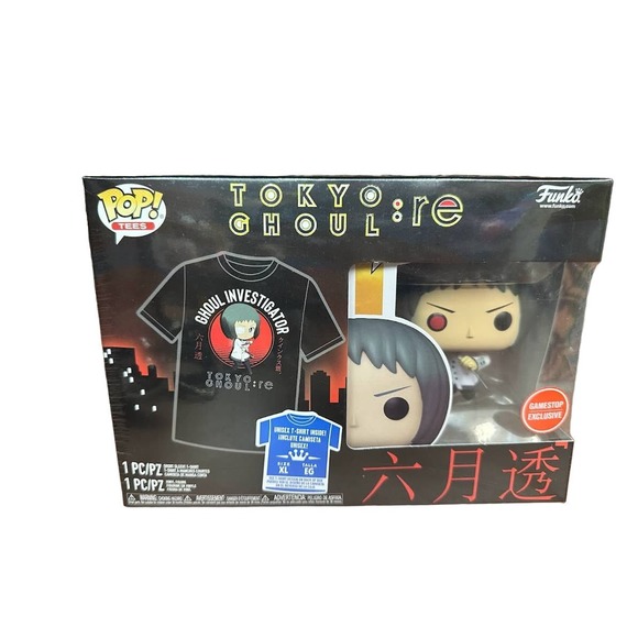 Funko - Tokyo Ghoul : Re POP! Tees Ghoul Investigator and Figure - Picture 1 of 1